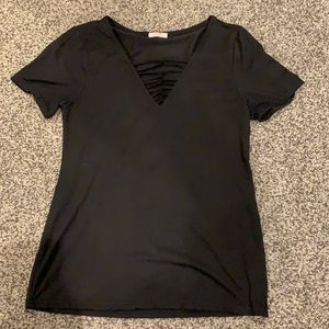 Cut out V-neck